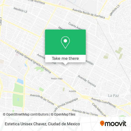 Mapa de Estetica Unisex Chavez