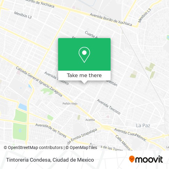 Mapa de Tintoreria Condesa