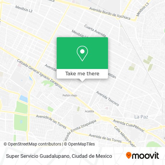 Mapa de Super Servicio Guadalupano