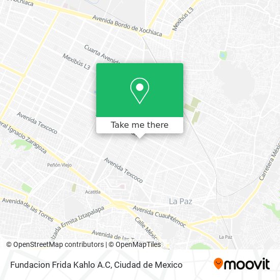 Mapa de Fundacion Frida Kahlo A.C