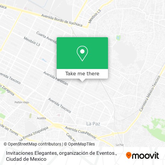 Mapa de Invitaciones Elegantes, organización de Eventos.