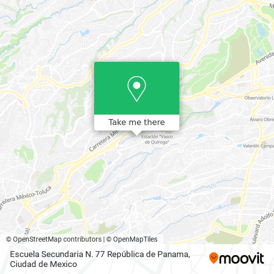 Mapa de Escuela Secundaria N. 77 República de Panama