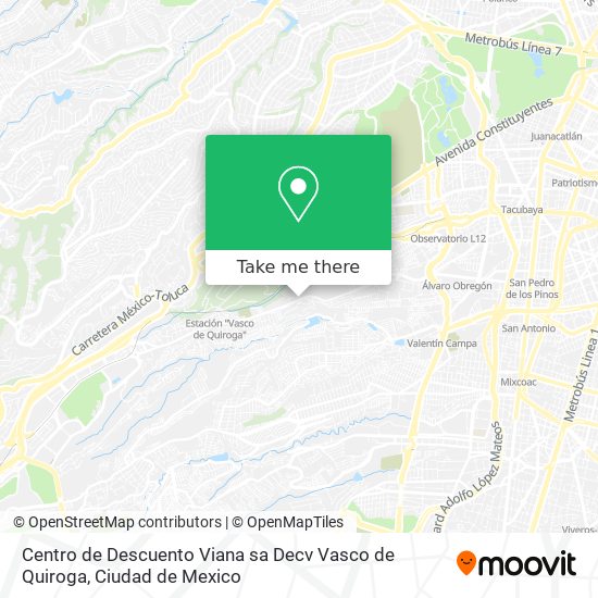 Mapa de Centro de Descuento Viana sa Decv Vasco de Quiroga