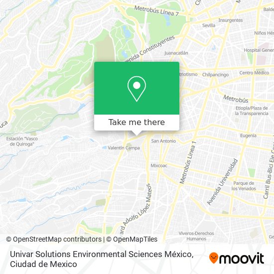 Mapa de Univar Solutions Environmental Sciences México