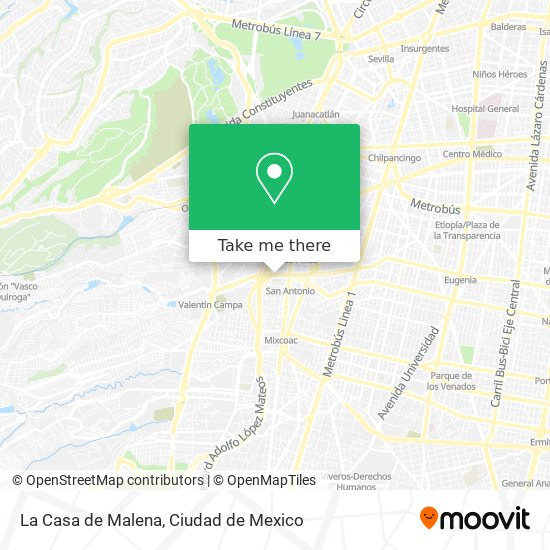 La Casa de Malena map
