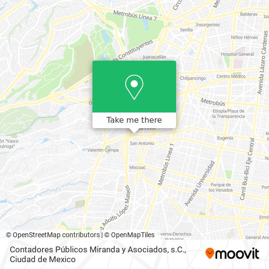 Contadores Públicos Miranda y Asociados, s.C. map