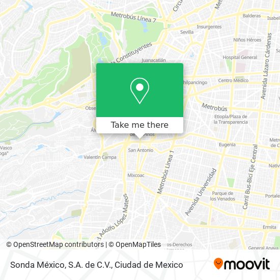 Mapa de Sonda México, S.A. de C.V.