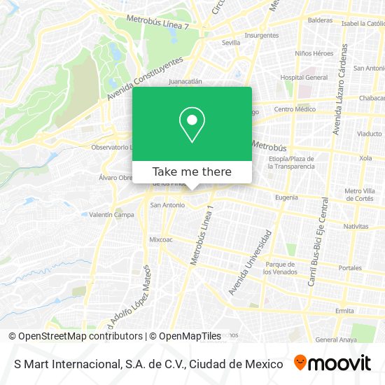 S Mart Internacional, S.A. de C.V. map