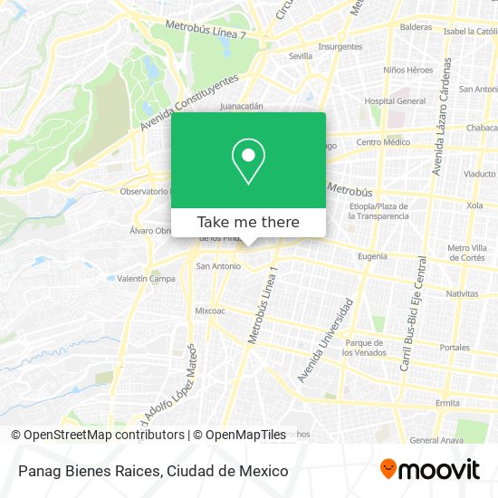 Panag Bienes Raices map