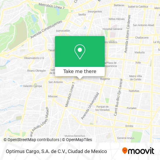 Mapa de Optimus Cargo, S.A. de C.V.
