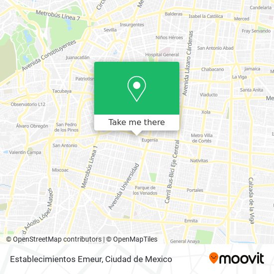 Establecimientos Emeur map