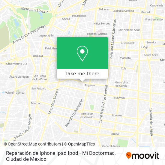 Reparación de Iphone Ipad Ipod - Mi Doctormac map