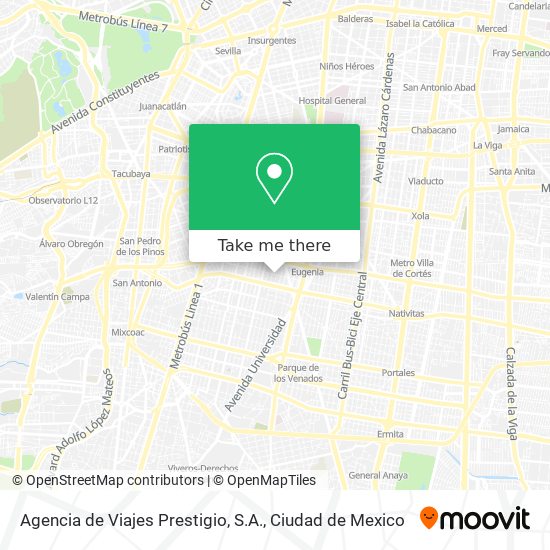 Agencia de Viajes Prestigio, S.A. map