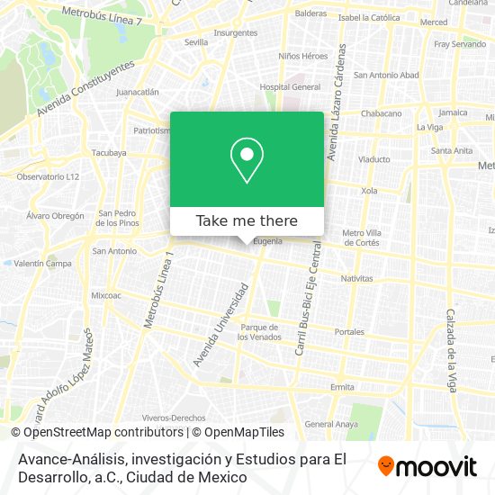 Mapa de Avance-Análisis, investigación y Estudios para El Desarrollo, a.C.