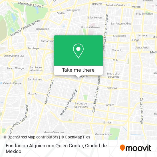 Mapa de Fundación Alguien con Quien Contar