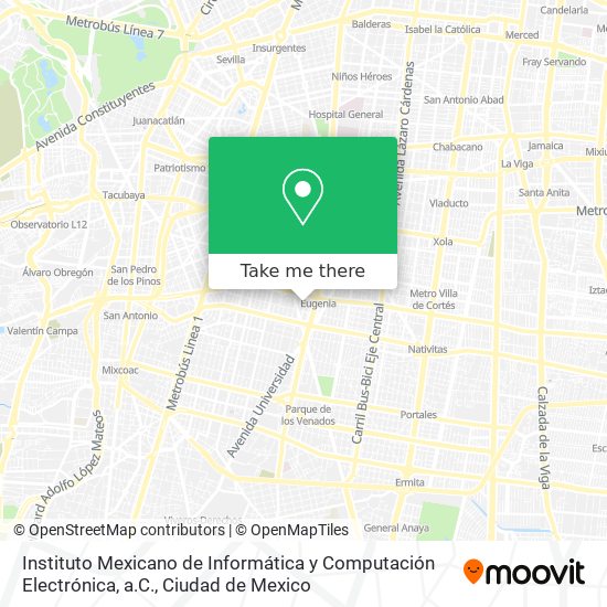 Instituto Mexicano de Informática y Computación Electrónica, a.C. map