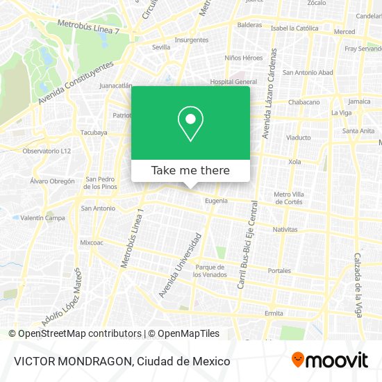 VICTOR MONDRAGON map