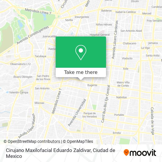 Mapa de Cirujano Maxilofacial Eduardo Zaldivar