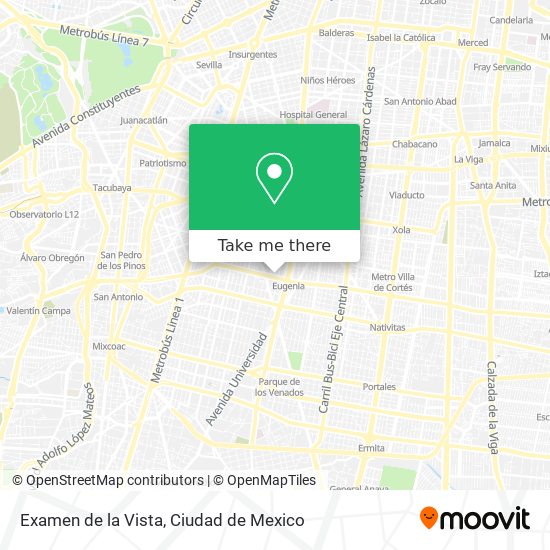 Examen de la Vista map