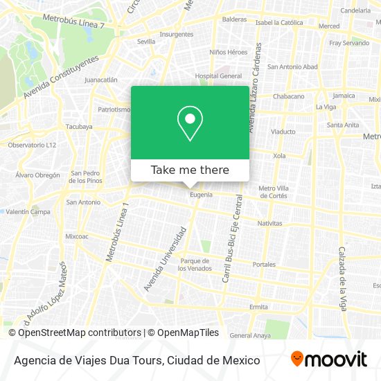 Agencia de Viajes Dua Tours map