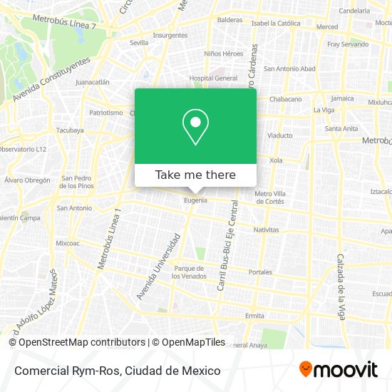 Comercial Rym-Ros map