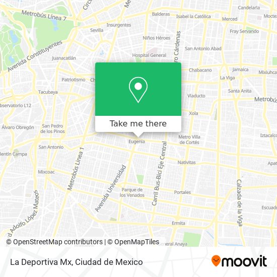 La Deportiva Mx map