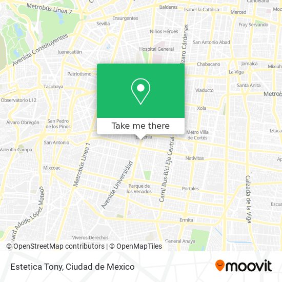 Mapa de Estetica Tony