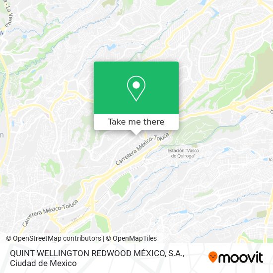 Mapa de QUINT WELLINGTON REDWOOD MÉXICO, S.A.
