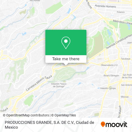 PRODUCCIONES GRANDE, S.A. DE C.V. map
