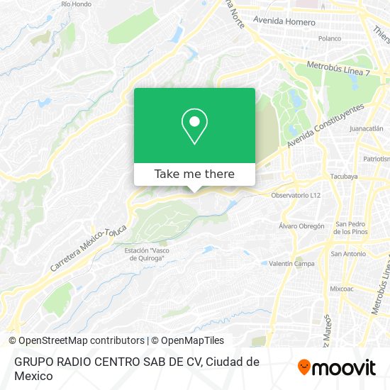 Mapa de GRUPO RADIO CENTRO SAB DE CV