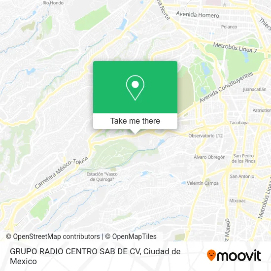 Mapa de GRUPO RADIO CENTRO SAB DE CV