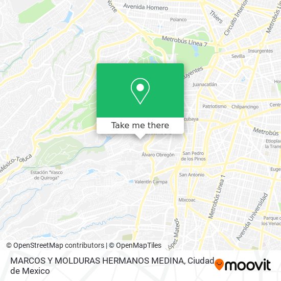 Mapa de MARCOS Y MOLDURAS HERMANOS MEDINA