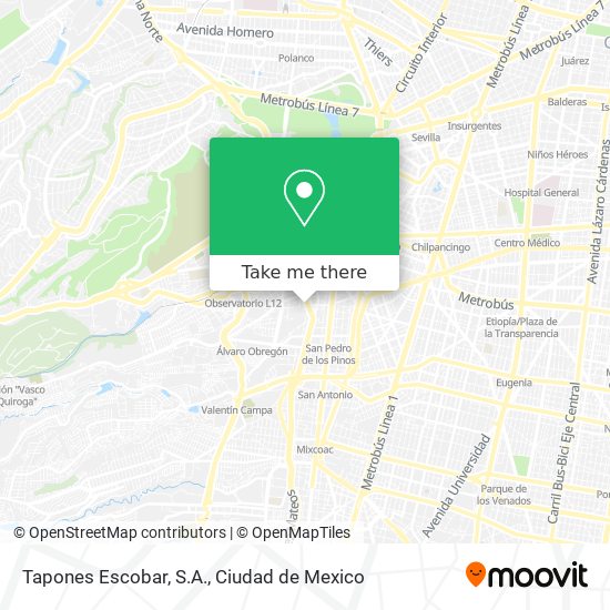 Tapones Escobar, S.A. map