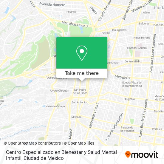 Centro Especializado en Bienestar y Salud Mental Infantil map