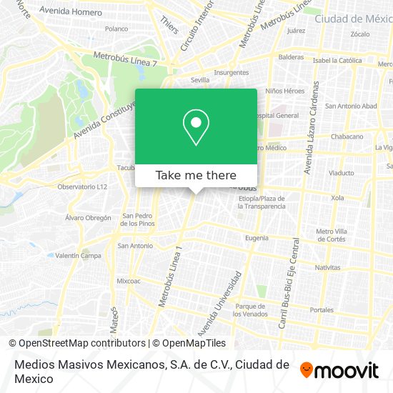 Medios Masivos Mexicanos, S.A. de C.V. map