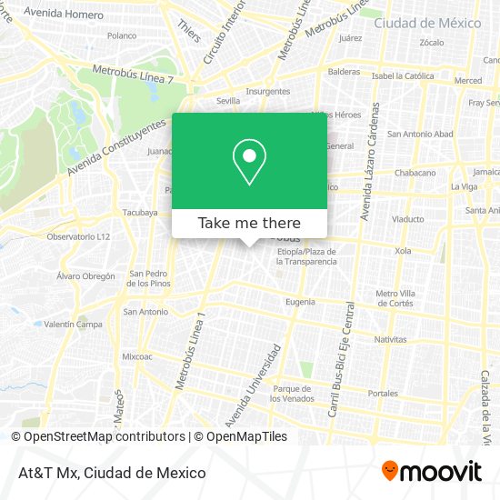 Mapa de At&T Mx