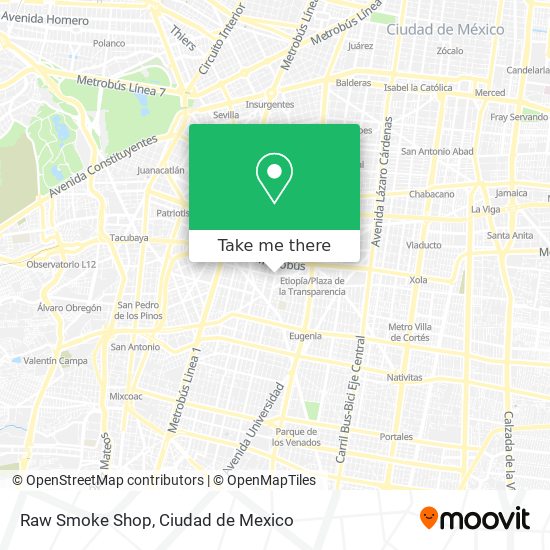 Raw Smoke Shop map
