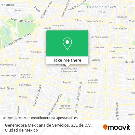 Generadora Mexicana de Servicios, S.A. de C.V. map