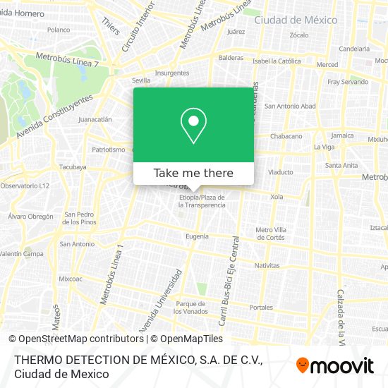 THERMO DETECTION DE MÉXICO, S.A. DE C.V. map