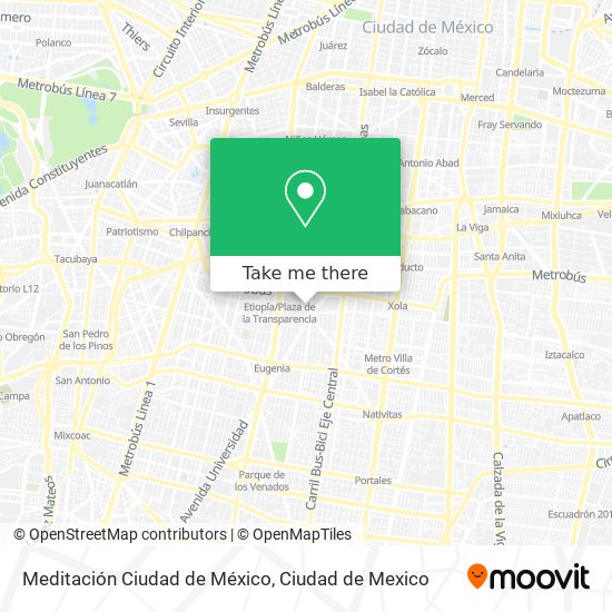 Mapa de Meditación Ciudad de México