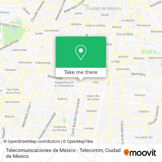 Telecomunicaciones de México - Telecomm map