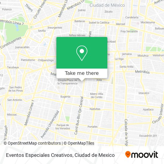 Eventos Especiales Creativos map