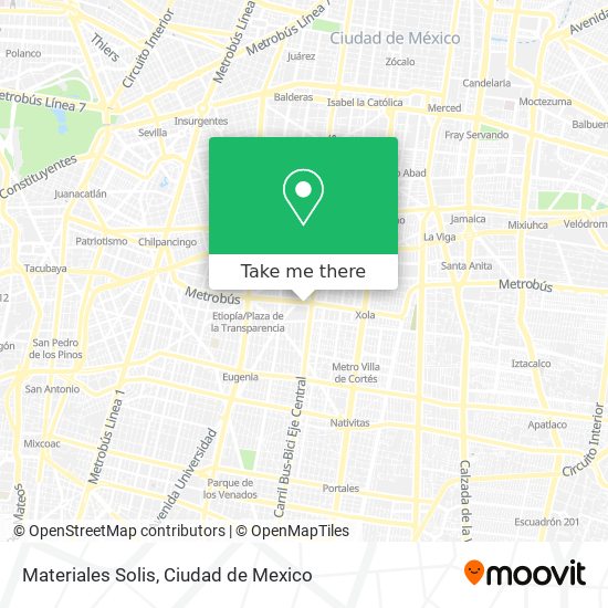 Materiales Solis map