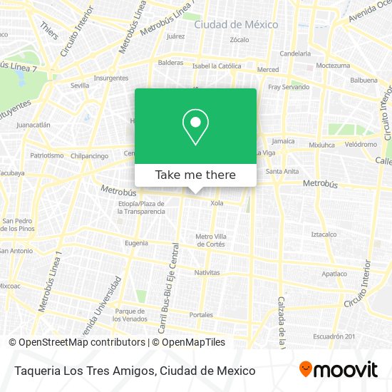 Taqueria Los Tres Amigos map