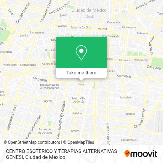 CENTRO ESOTERICO Y TERAPIAS ALTERNATIVAS GENESI map