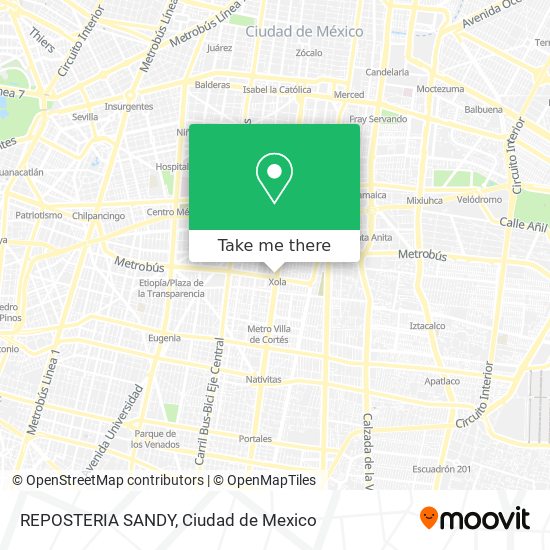 Mapa de REPOSTERIA SANDY