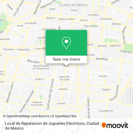 Local de Reparacion de Juguetes Electricos map