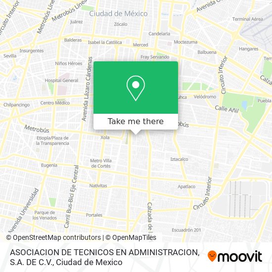 ASOCIACION DE TECNICOS EN ADMINISTRACION, S.A. DE C.V. map