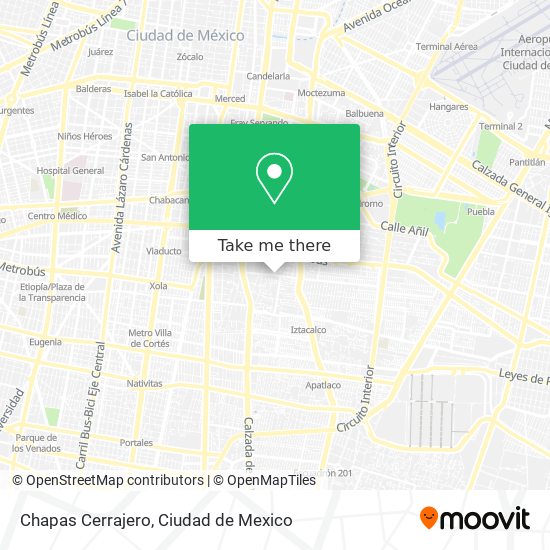 Chapas Cerrajero map