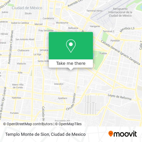 Mapa de Templo Monte de Sion